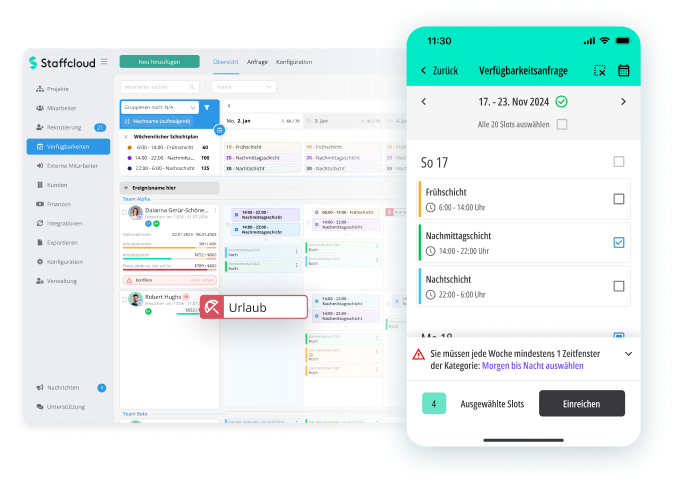 Check availability for fixed shifts